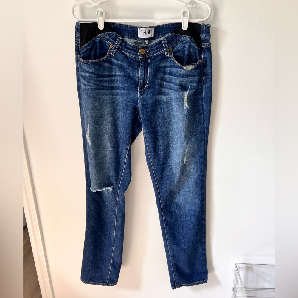 Paige Distressed Maternity Jeans